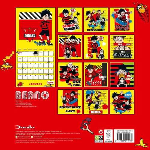 Official Beano (Classic) 2021 Calendar – Square Wall Format Calendar Calendar
