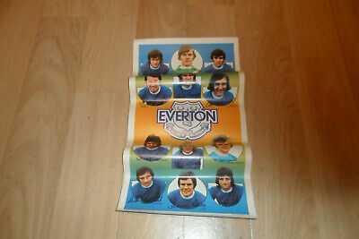 Vintage EVERTON Team Poster By ABC Chewing Gum (1973)