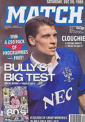 EVERTON / BRIAN CLOUGH / DAVID SEAMANMatchDec301989