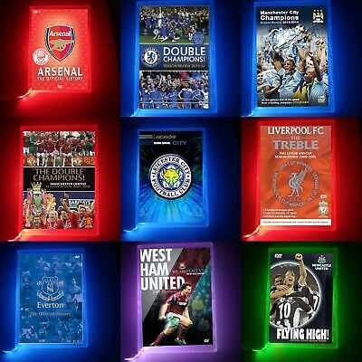 Multicolour Neon Football Dvds, Liverpool, Man Utd, Everton, Man City, Spurs,