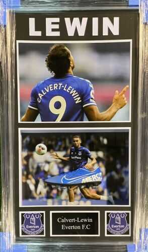 Framed Dominic Calvert Lewin Hand Signed Football Boot Everton