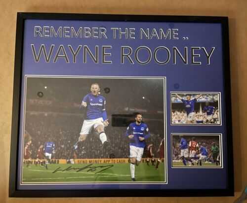 Wayne Rooney Everton Sigend Frame