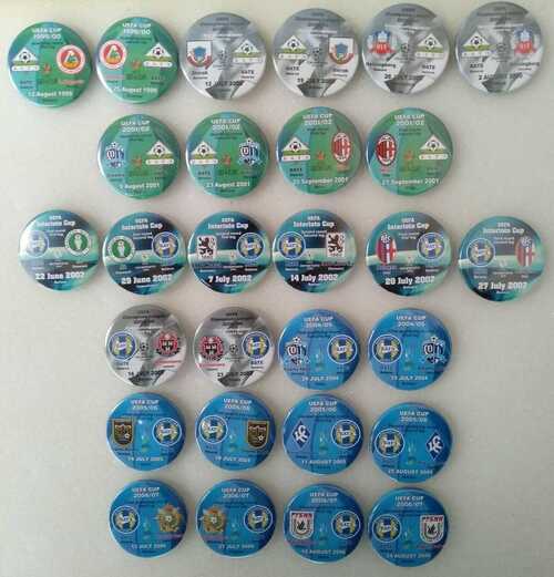 ALL 1999 – 2020 BATE Borisov Belarus EUROCUPS Match Badges