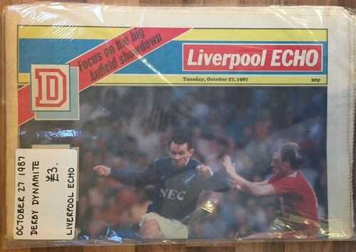 Liverpool v Everton  - Derby Dynamite - Liverpool Echo Newspaper 1987