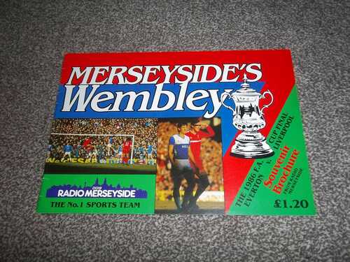 1986 FA Cup Final Everton v Liverpool Merseysides Wembley Souvenir Brochure