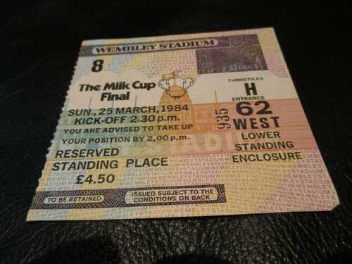 liverpool v everton 25/3/1984  league cup final ticket stub