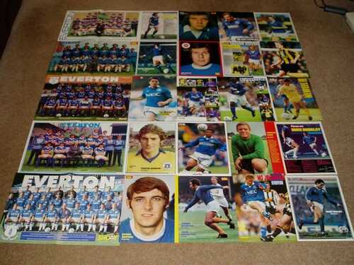 EVERTON FC  –  Shoot/Goal magazine Team Group and Player Posters Set [2]