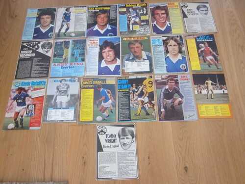 EVERTON: Bundle of 19 Football Magazine Player Interviews