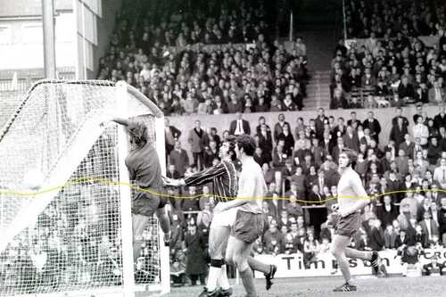 35mm b/w negative Everton FC Rankin, Labone etc 1971 action shot  + copyright