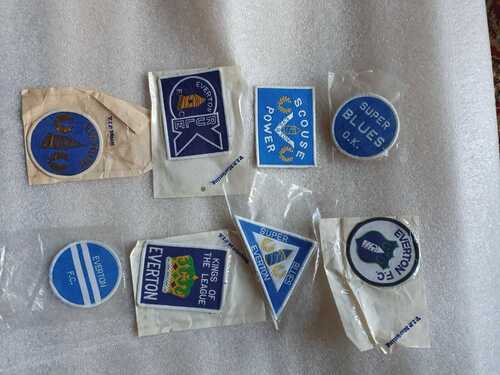 8 X ORIGINAL 1970S EVERTON PATCH SEW ON BADGES BUNDLE JOBLOT