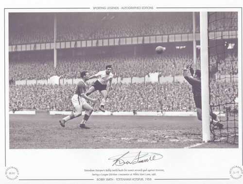 Bobby Smith Tottenham Hotspur (Spurs) V Everton 1958 - Signed Limited Edition