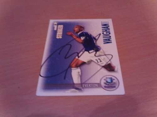 signed everton shoot out football card by james vaughan 2006/07 season