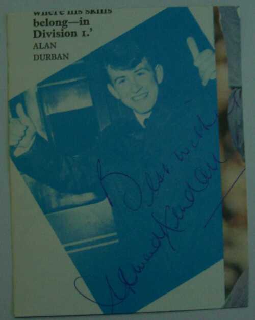 Football Autograph - Howard Kendall (Sheffield Wednesday, Everton and England)