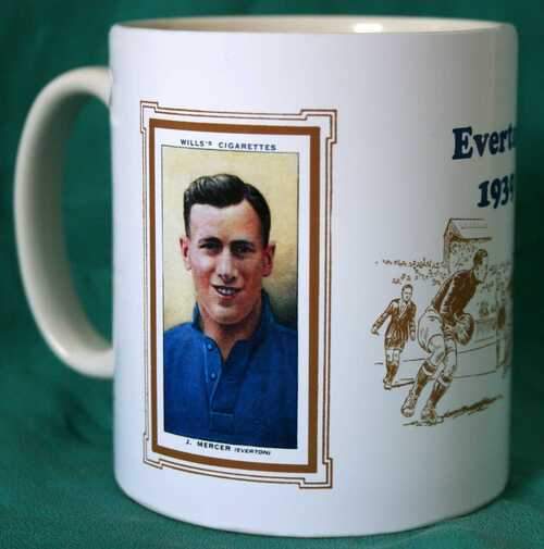 FOOTBALL 1939 EVERTON J.MERCER.T.LAWTON.VINTAGE DESIGN MUG.GREAT GIFT.NEW.BNIB