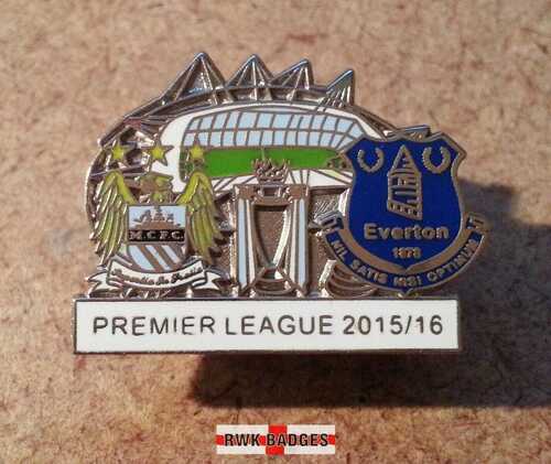 2015/16 MANCHESTER CITY v EVERTON - ENAMEL SUPPORTERS BADGE