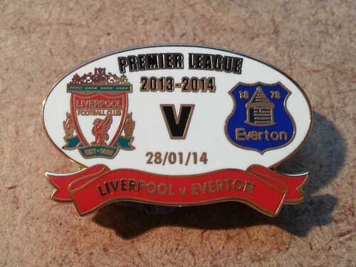 2013/14 LIVERPOOL v EVERTON - SUPPORTERS ENAMEL BADGE