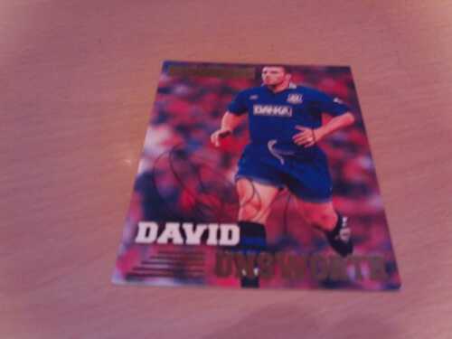 signed merlin premier gold football card of everton david unsworth