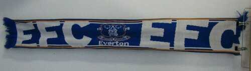 Everton Football Supporters Scarf EFC Vintage Retro Rare Acrylic Woolly Blue