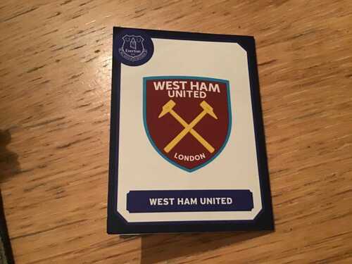 RARE EVERTON V WEST HAM UTD 2018/2019 MATCH DAY STICKER FROM EXECUTIVE LOUNGE