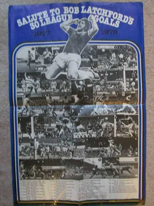 Bob Latchford 30 League Goals Poster Everton FC