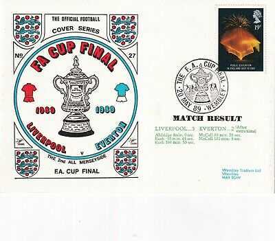 20 MAY 1989 FA CUP FINAL LIVERPOOL 3 v EVERTON 2 FOOTBALL COMMEMORATIVE COVER a