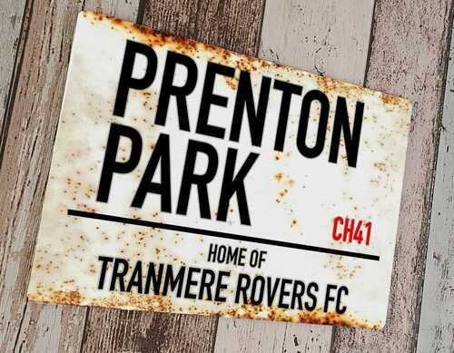 TRANMERE ROVERS - PRENTON PARK SUBLIMATED WALL MAN CAVE PLAQUE