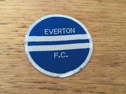 VERY RARE 1970s  EVERTON ROUND  SPLASH PATCH BADGE BRAND NEW MINT CONDITION