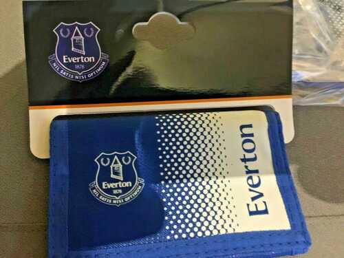 everton FC Nylon Wallet ST Blue 12cm x 8cm Closed Zip Pocket Sport Football Gift