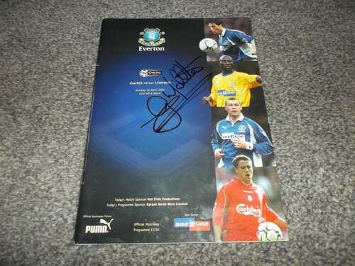 16/04/2001 EVERTON V LIVERPOOL PROGRAMME - GARY McALLISTER SIGNED