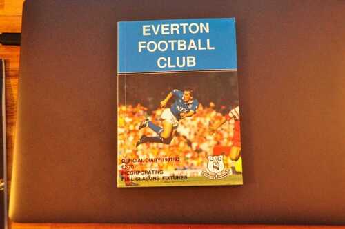 Rare Vintage Everton FC Official Diary 1991/2 Football Collectible 1991