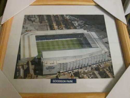 EVERTON FC GOODISON PARK FOOTBALL GROUND PRINT WITH GLASS