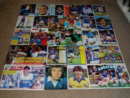 EVERTON FC  –  Shoot etc. magazine Cup Winners and Player Posters Set [5]