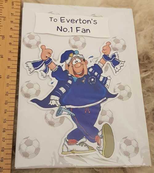 Everton Birthday Card No 1 Fan Toffees Supporter Merseyside Blues Gift bn