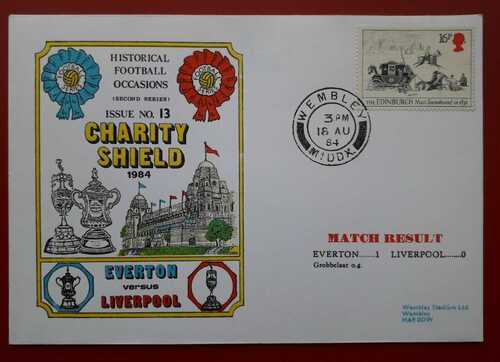 Everton v Liverpool 1984 Charity Shield - Dawn football cover