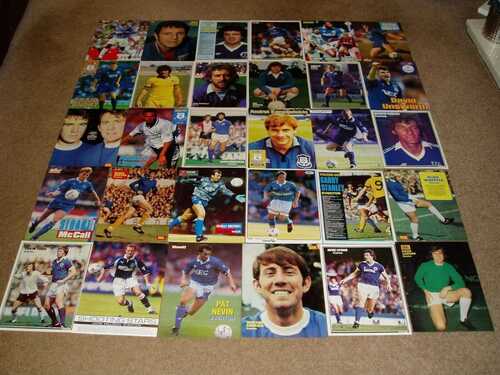 EVERTON FC  –  Shoot/Goal magazine 30 A4 Colour Player Posters Set [2]