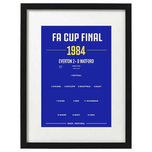 Everton FA cup 1984 art print / poster