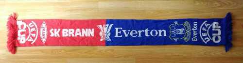 Official Product UEFA Cup Brann vs Everton FC Football Scarf Bufanda Sciarpa