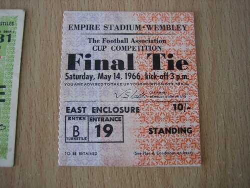 1966  FAC FINAL TICKET everton v sheffield wednesday