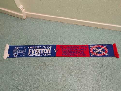 Everton V Dagenham and Redbridge Football Supporters Scarf