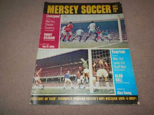 Mersey Soccer Magazine September 1969 Liverpool Everton Tranmere Alan Ball