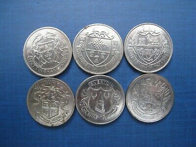 FA Cup Centenary tokens x6. Nott Forest, Sheff U, Spurs, Bury, Everton and Arsenal