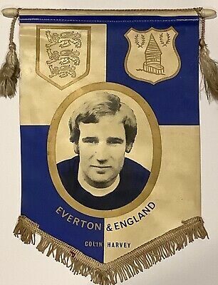 Colin Harvey Vintage Everton Football Pennant