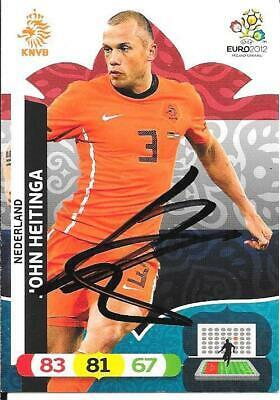 JOHN HEITINGA SIGNED HOLLAND EURO 2012 PANINI ADRENALYN CARD – Everton/Fulham+