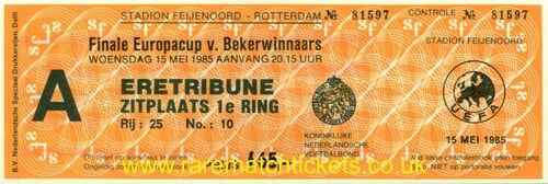 reproduction 1985 EVERTON RAPID VIENNA cup winners cup final ticket [RMT]