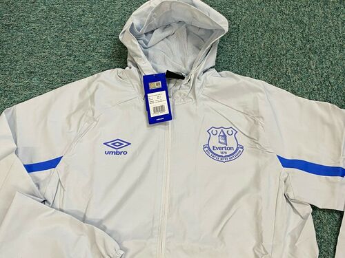 EVERTON SHOWER JACKET 2019 BLUE;GREY DAWN / DAZZLING BLUE ; BRAND NEW FREE POST