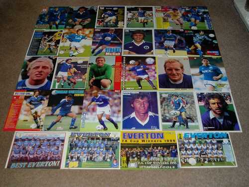 EVERTON FC  -  Shoot etc. magazine Team Group and Player Posters Set [3]