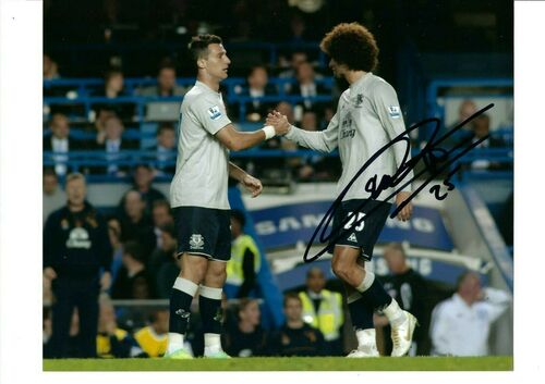 10x8 Inch 325x20cm HAND SIGNED PHOTO EVERTON MAROUANE FELLAINI