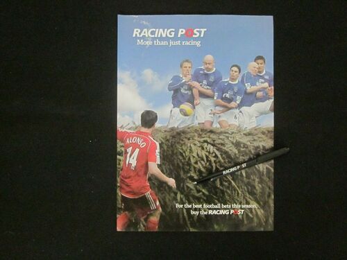 RACING POST Football Magazine Advert: Everton v LIverpool (With FREE Pen!)