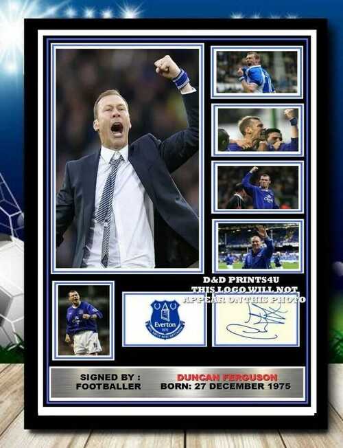 (#426) duncan ferguson everton signed a4 photo/framed/unframed (reprint) @@@@@@@