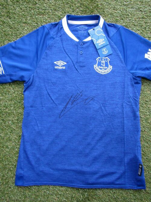 Allan Hand Signed Everton Home Football Shirt – Brazil Autograph – Brand New